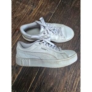 Puma Smash Platform v2 SD Womens White Sneakers 381447-01 Size 7.5